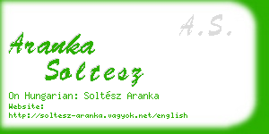aranka soltesz business card
