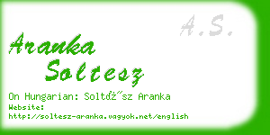 aranka soltesz business card